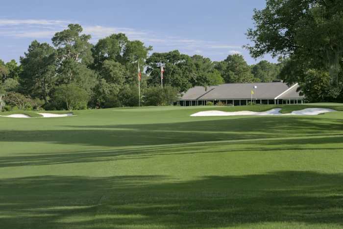 The 18th hole at Champions Golf Club’s Cypress Creek Course, site of this week’s 75th U.S. Women’s Open